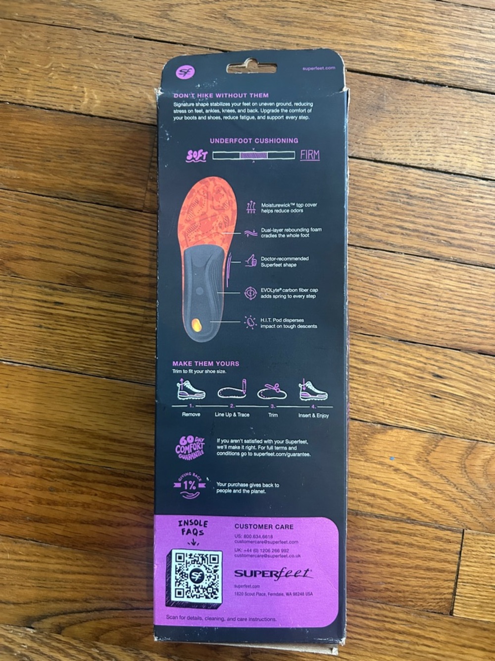 Superfeet Hike Women's Support Insoles - Picture 3 of 5